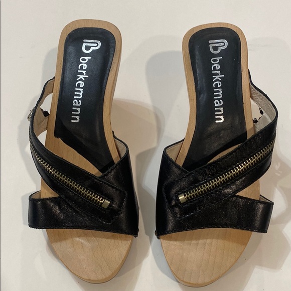 Black Leather Mules by Berkemann Size 37 - Picture 2 of 15